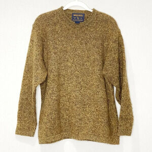 Woolrich Women’s‎ Wool Blend Crewneck Sweater Size Large Saddle Mix Brown